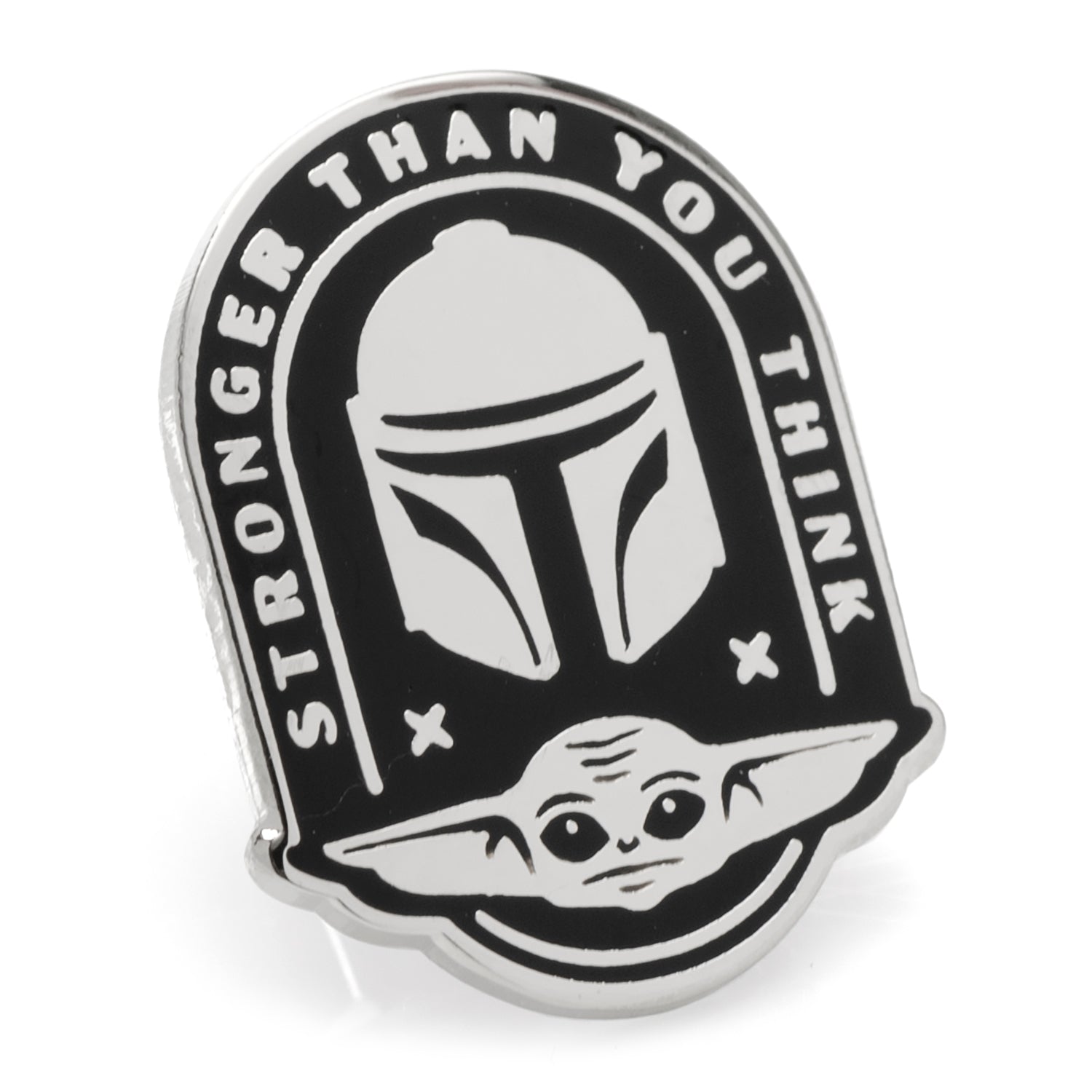 Star Wars Mandalorian and Grogu Stronger Than You Think metal lapel pin