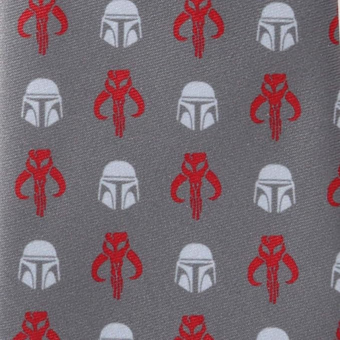 Star Wars Mandalorian Mythosaur Neck Tie in Charcoal Gray - Image 4