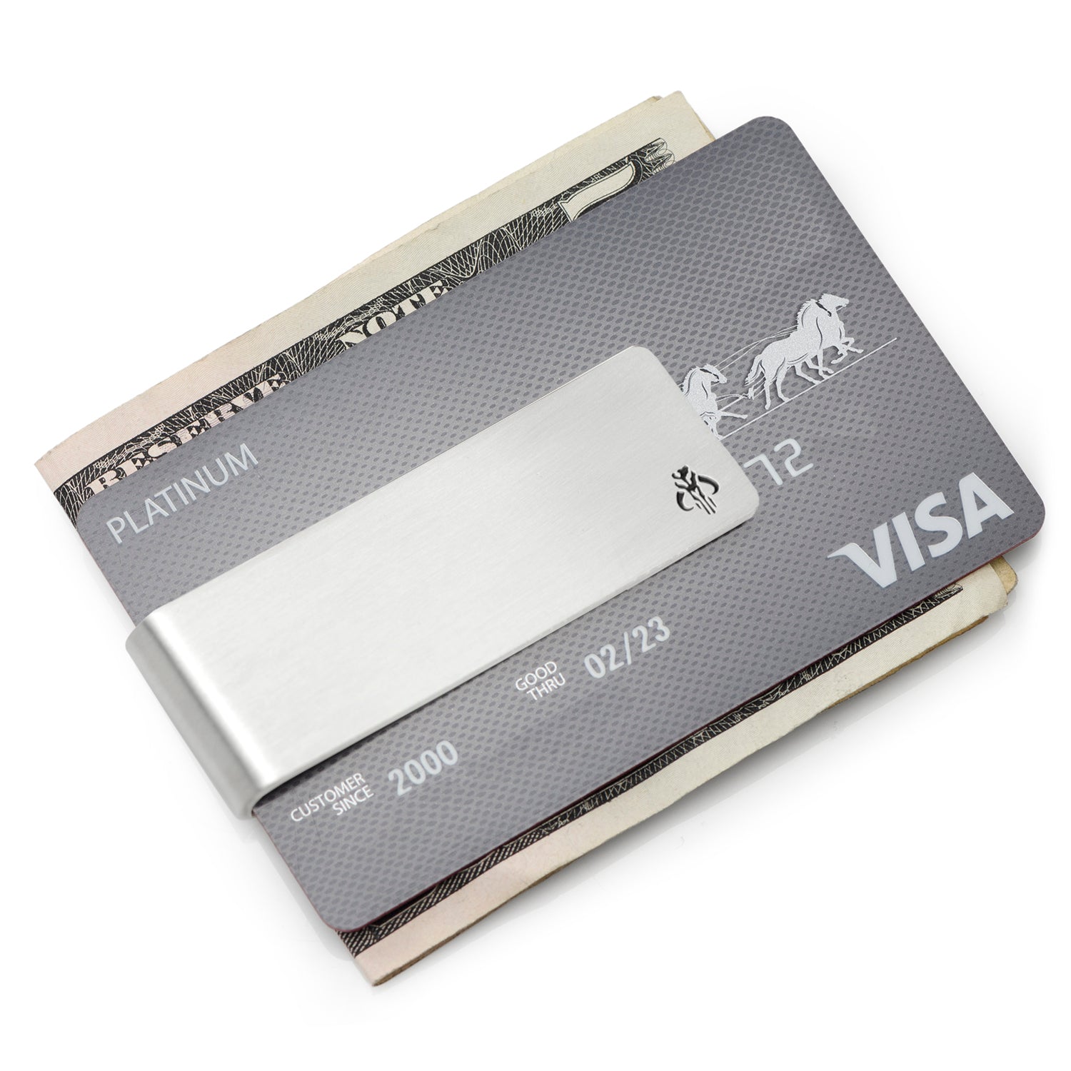 Star Wars Mandalorian Mythosaur Skull Silver Money Clip - Image 2