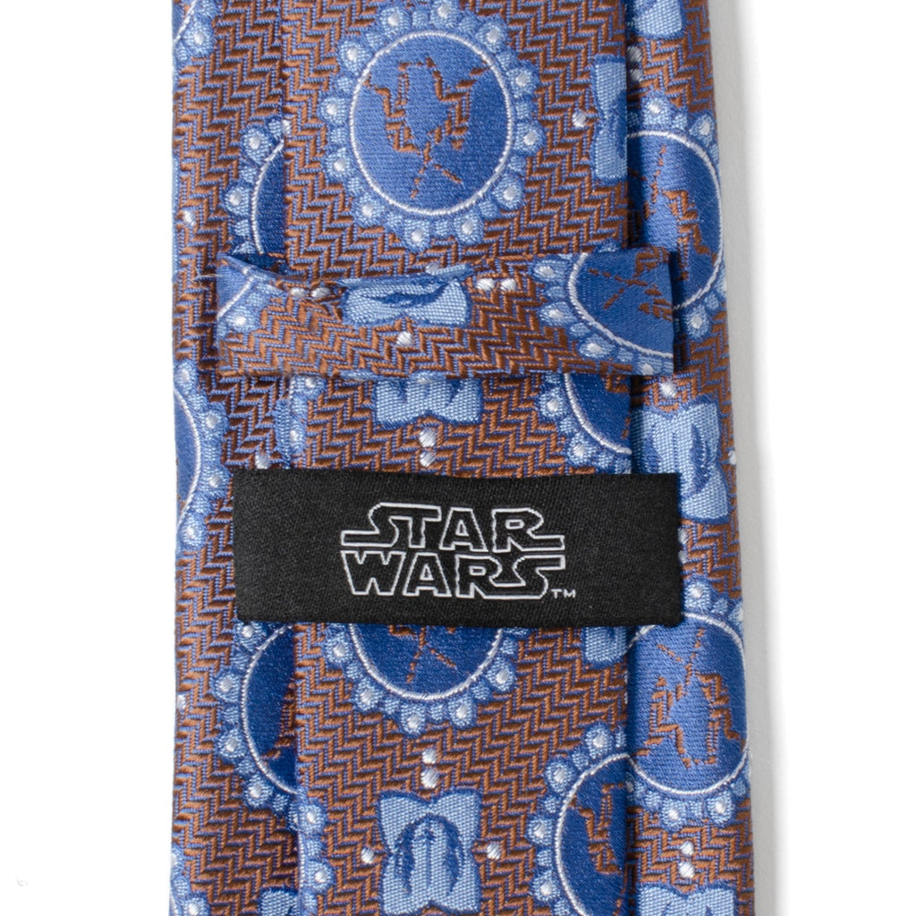 Star Wars Obi-Wan and Anakin Lightsaber Battle Silk Tie - Image 5