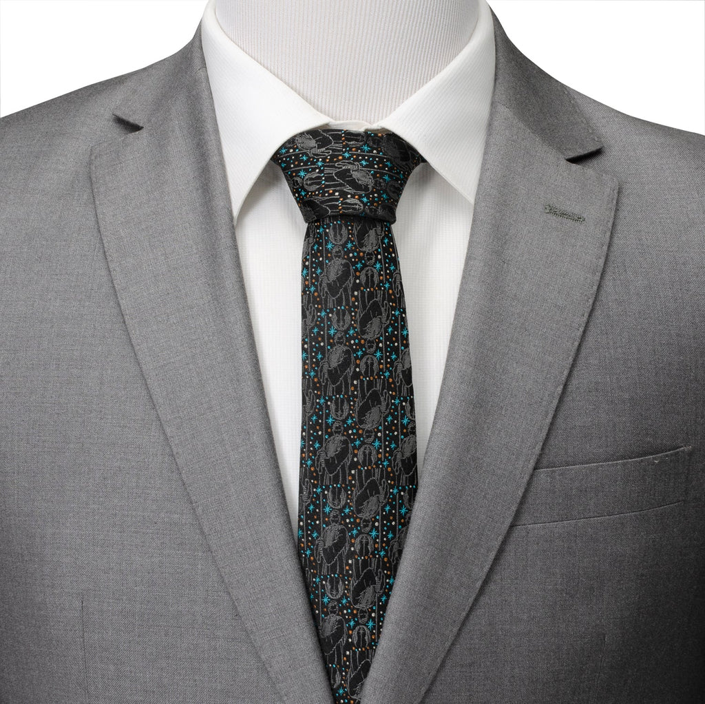 Star Wars Obi-Wan Kenobi Silk Tie with Galactic Star Detail - Image 2