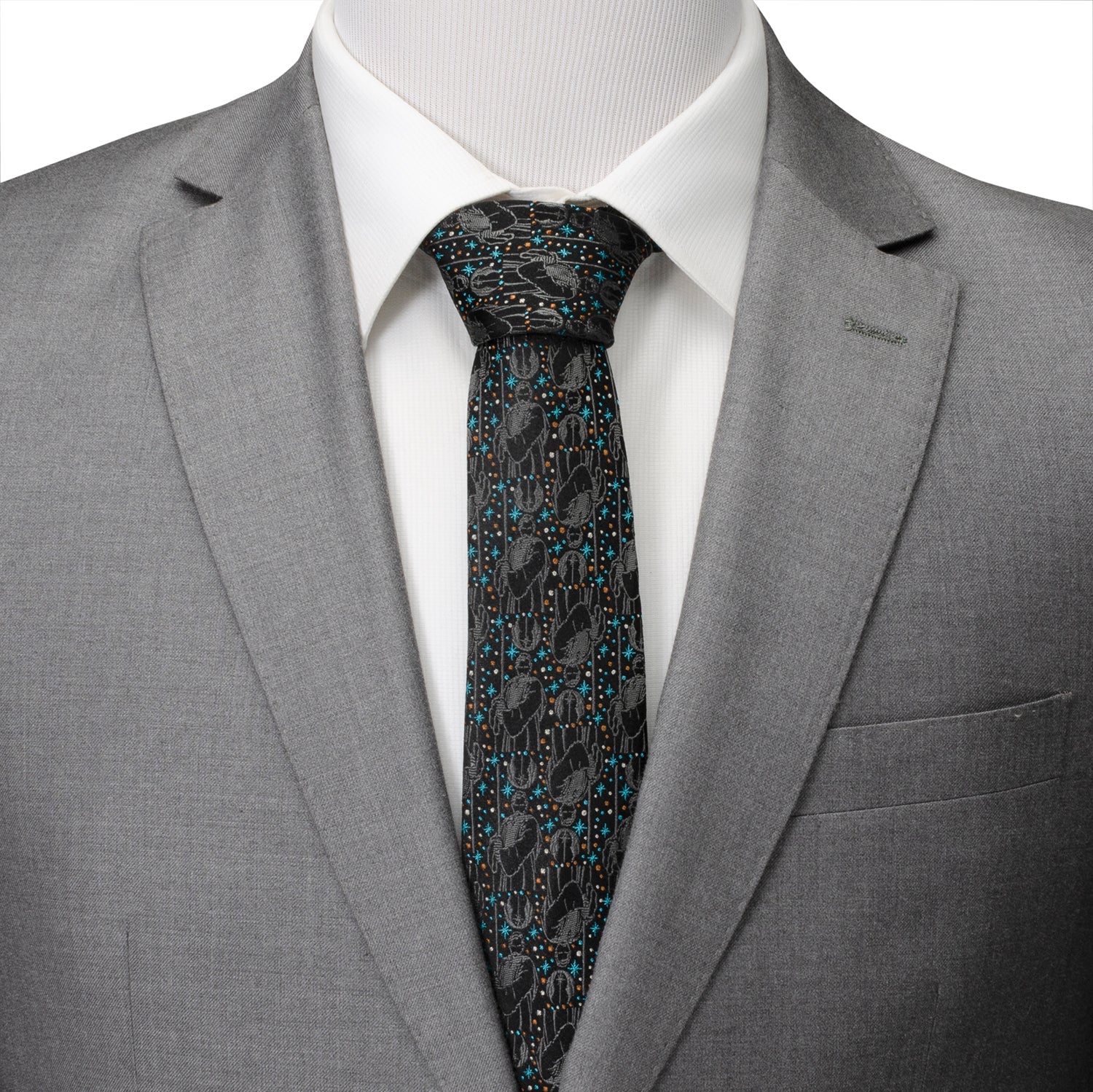 Star Wars Obi-Wan Kenobi Silk Tie with Galactic Star Detail - Image 2