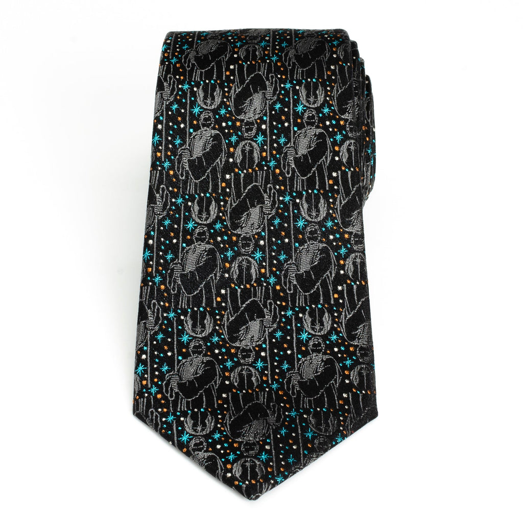 Star Wars Obi-Wan Kenobi Silk Tie with Galactic Star Detail - Image 3