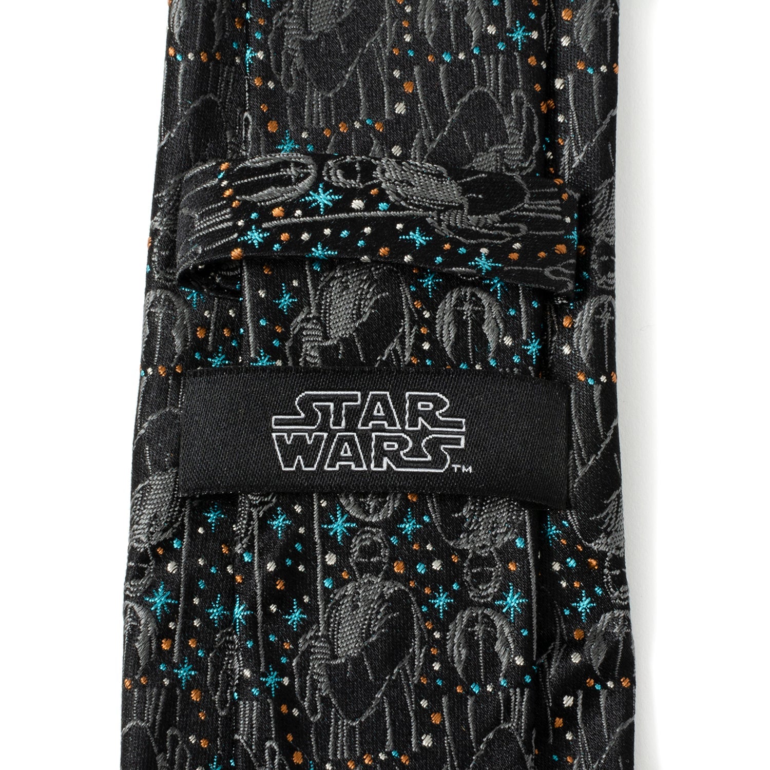 Star Wars Obi-Wan Kenobi Silk Tie with Galactic Star Detail - Image 5