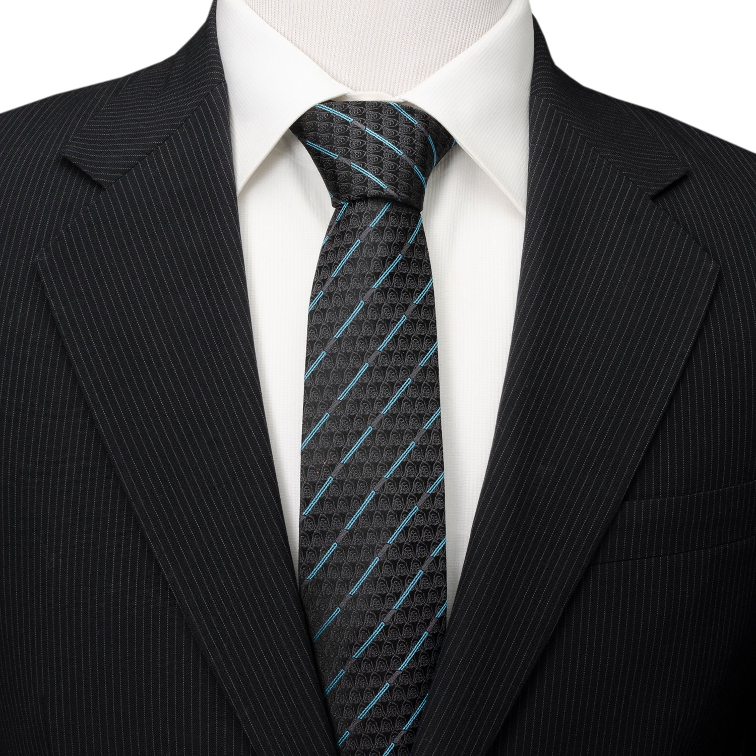 Star Wars Obi-Wan Kenobi Lightsaber Pattern Tie in Black - Image 2