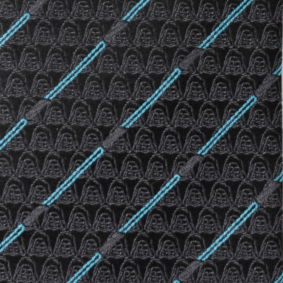 Star Wars Obi-Wan Kenobi Lightsaber Pattern Tie in Black - Image 4
