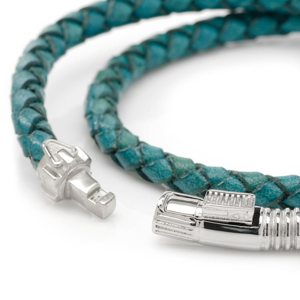 Star Wars Obi-Wan Kenobi Lightsaber Blue Braided Leather Bracelet - Image 3