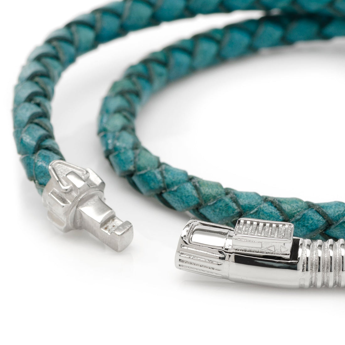 Star Wars Obi-Wan Kenobi Lightsaber Blue Braided Leather Bracelet - Image 3