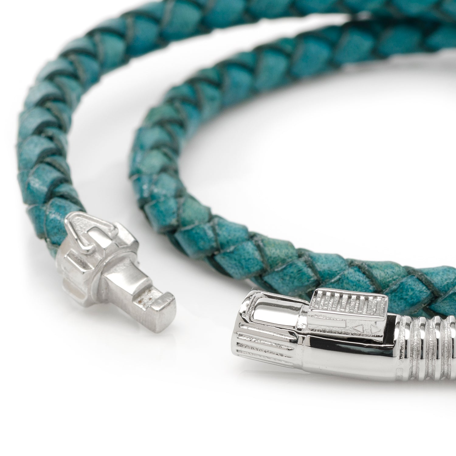 Star Wars Obi-Wan Kenobi Lightsaber Blue Braided Leather Bracelet - Image 3