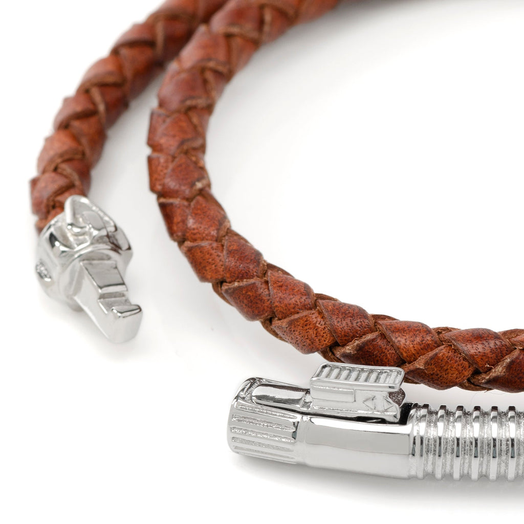 Star Wars Obi-Wan Kenobi Lightsaber Braided Brown Leather Bracelet - Image 3