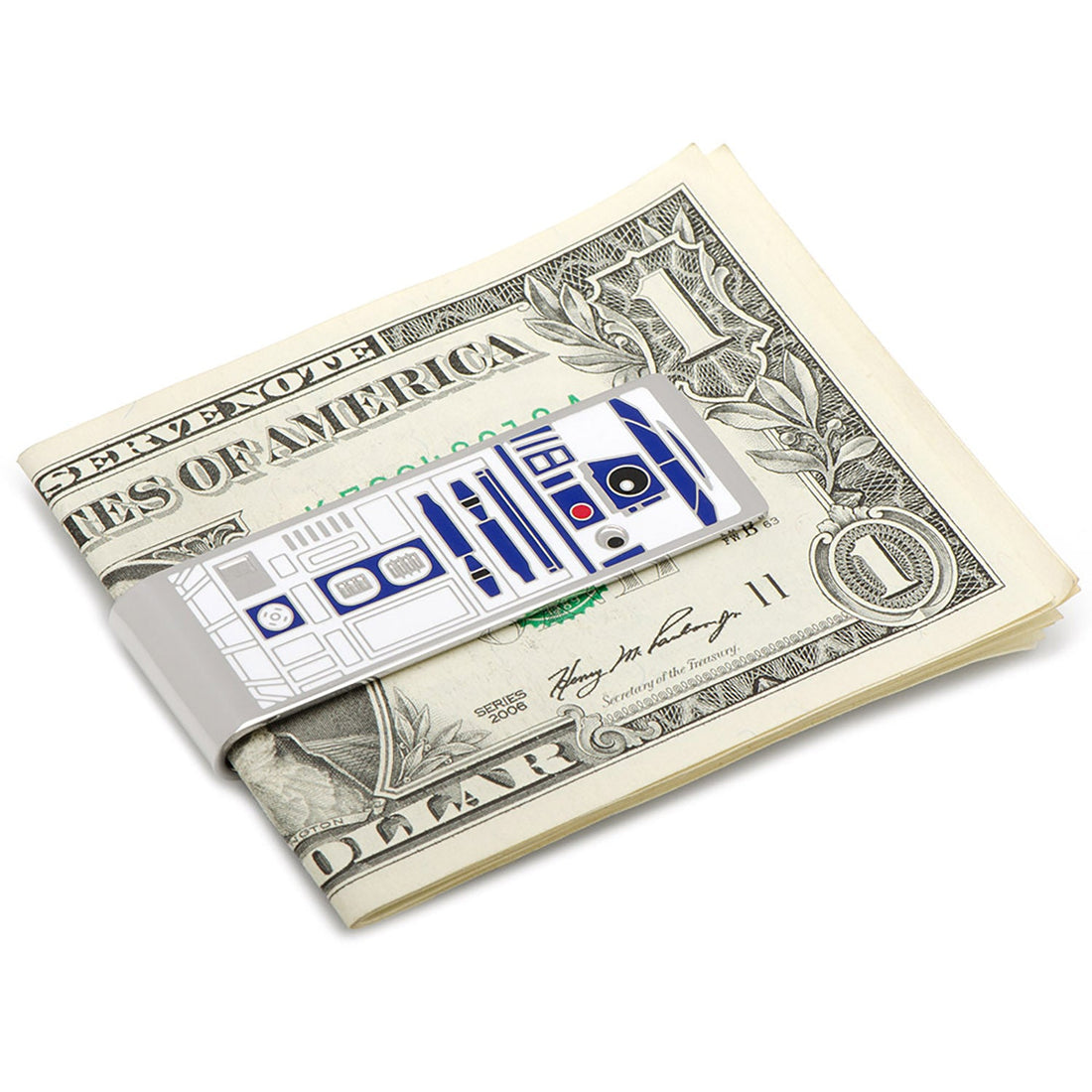 Star Wars R2-D2 Money Clip in Silver and Blue Enamel Finish - Image 3
