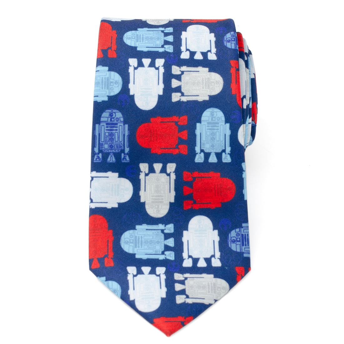 Star Wars R2-D2 Navy Blue Red and White Pattern Necktie - Image 3