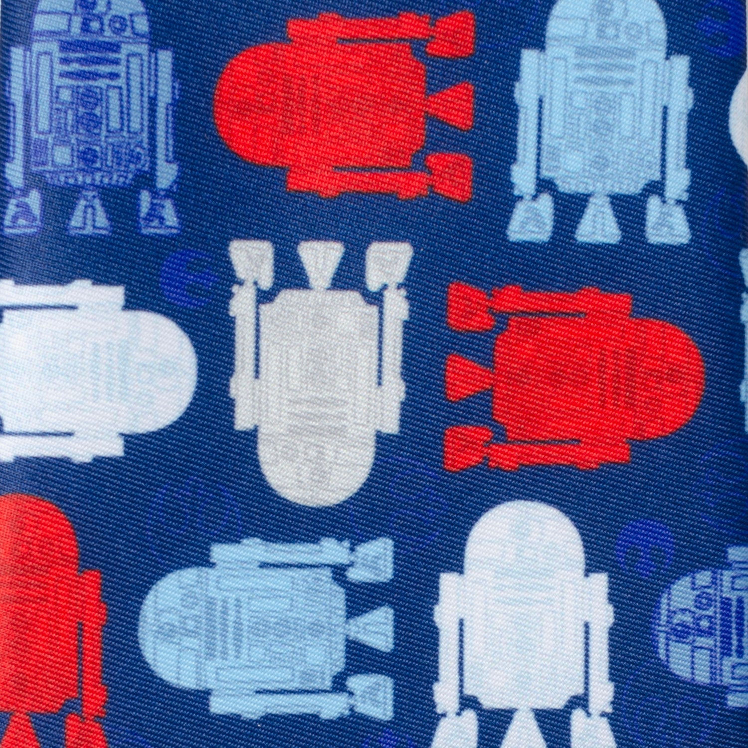 Star Wars R2-D2 Navy Blue Red and White Pattern Necktie - Image 4