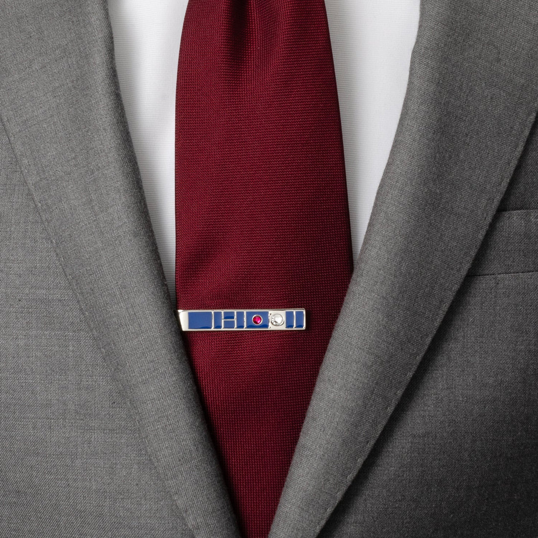 Star Wars R2-D2 Blue Enamel and Stone Tie Bar - Image 2