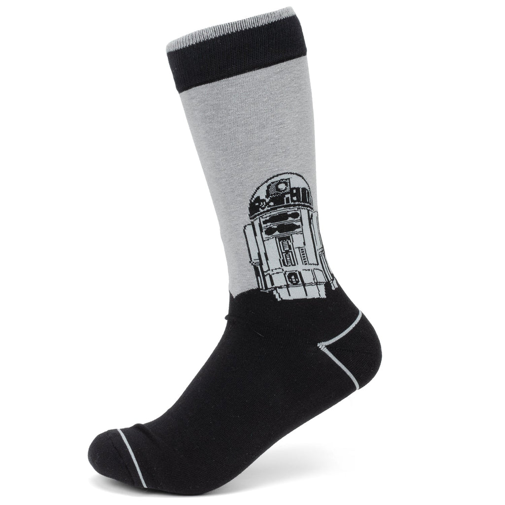 Star Wars R2-D2 Droid Gray and Black Dress Socks and Lapel Pin Set - Image 3