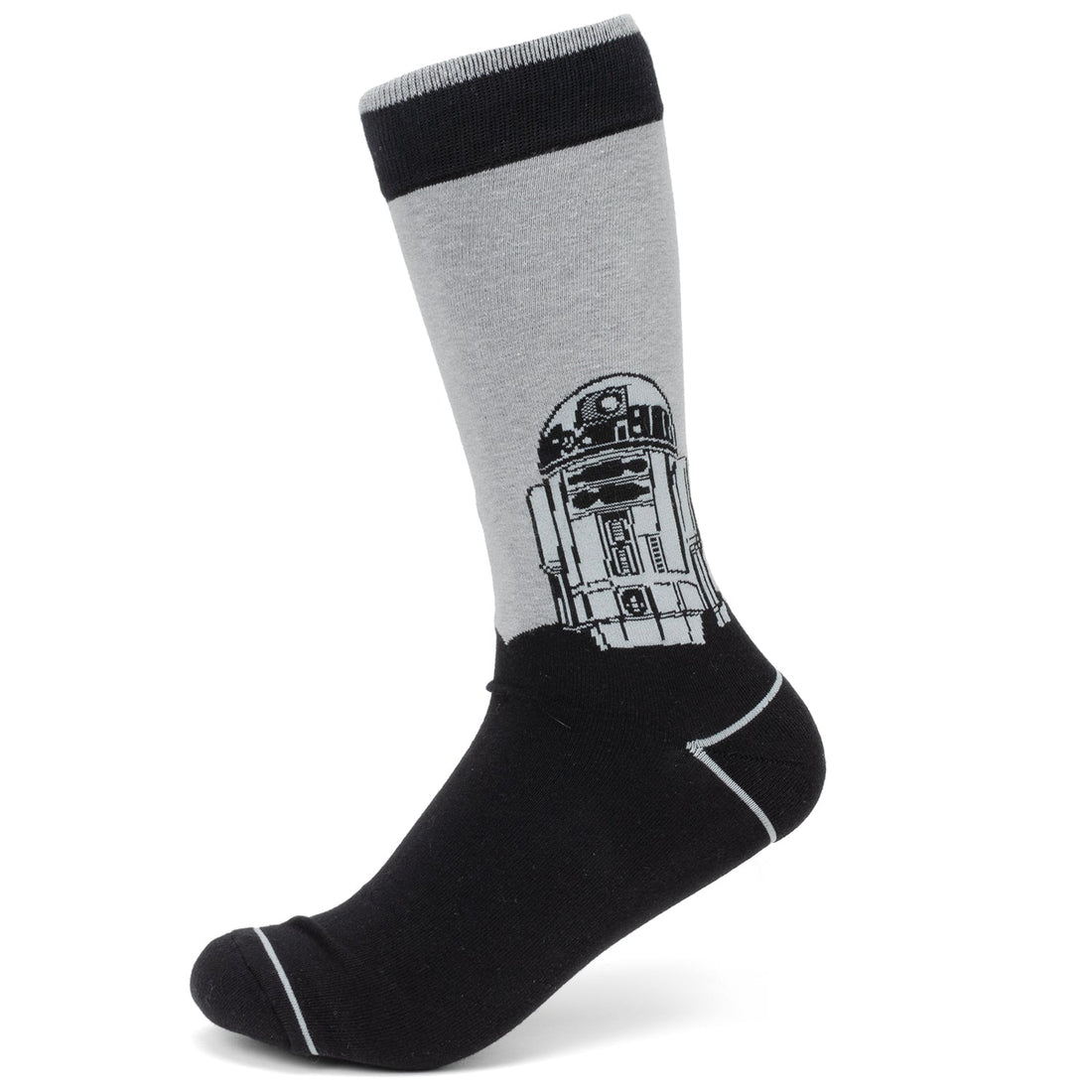 Star Wars R2-D2 Droid Gray and Black Dress Socks and Lapel Pin Set - Image 3