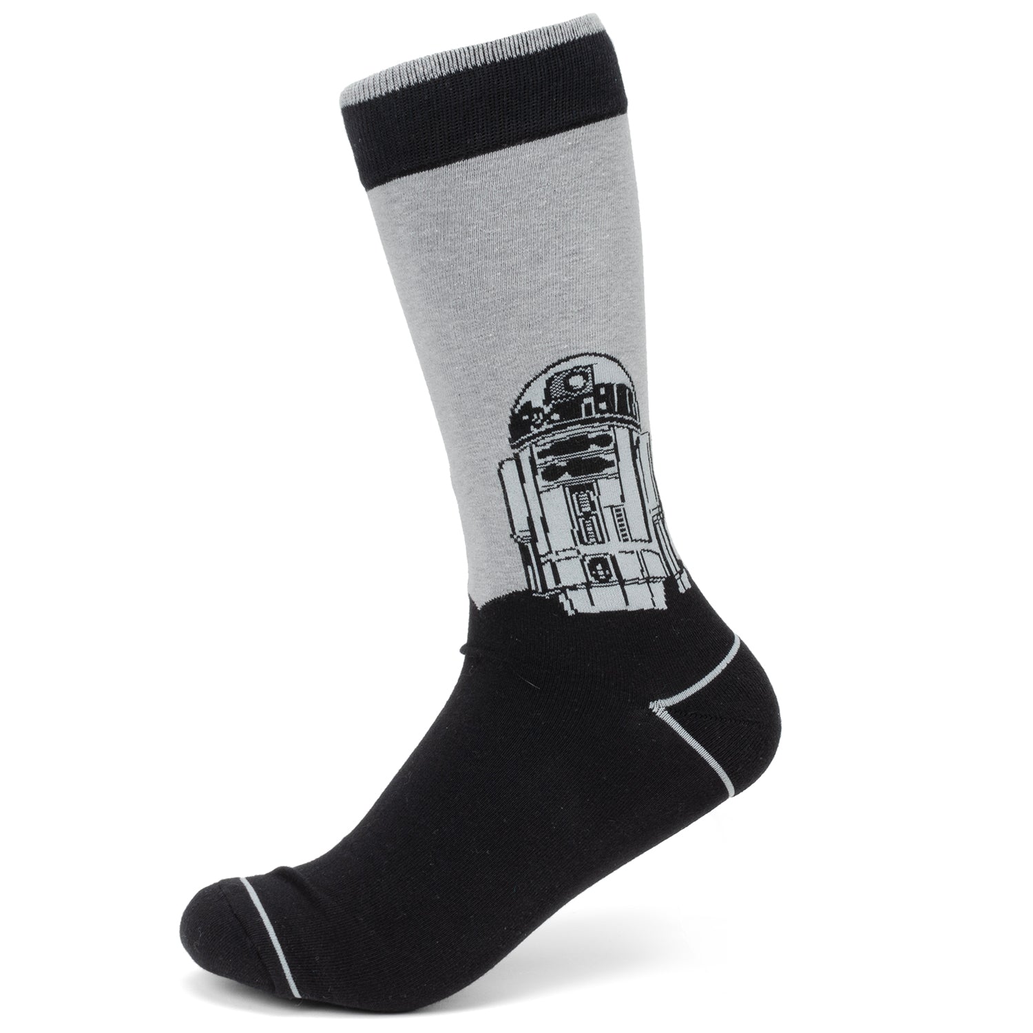 Star Wars R2-D2 Droid Gray and Black Dress Socks and Lapel Pin Set - Image 3