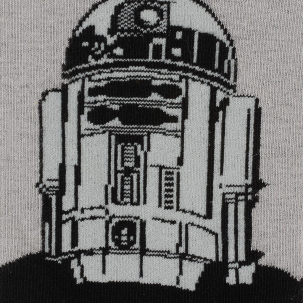 Star Wars R2-D2 Droid Gray and Black Dress Socks and Lapel Pin Set - Image 5