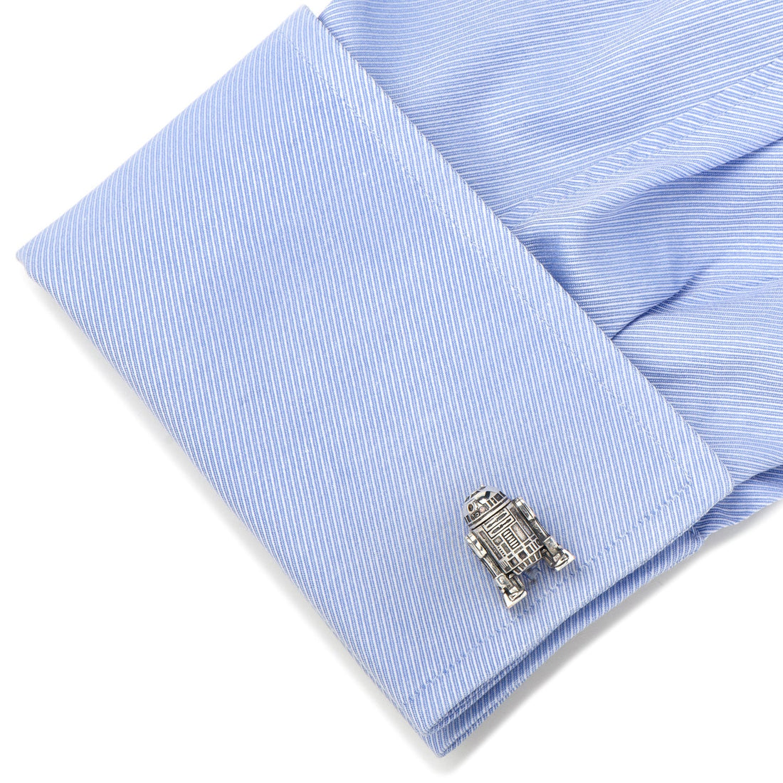 Star Wars R2-D2 3D Silver Cufflinks with Swivel Head - Image 3