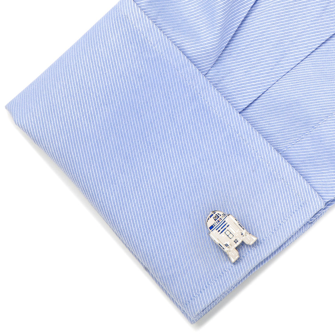 Star Wars R2-D2 Droid Enamel Cufflinks in Silver and Blue - Image 3