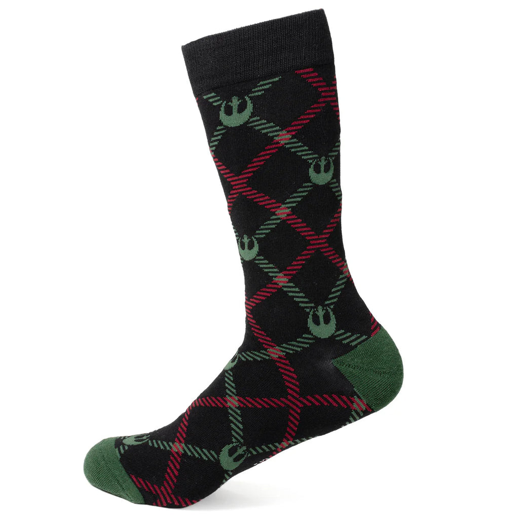 Star Wars Rebel Alliance Plaid Crew Socks and Lapel Pin Set - Image 2