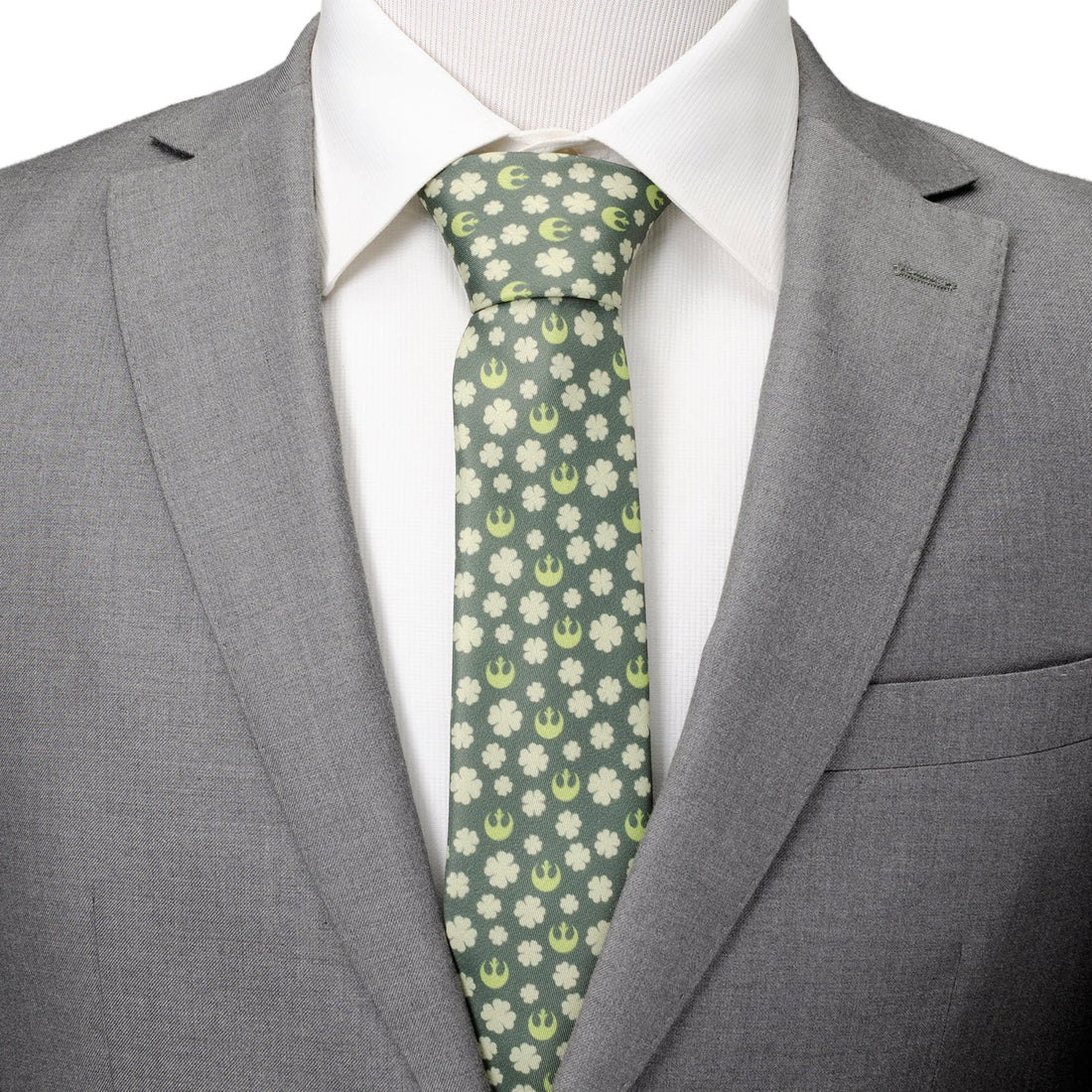 Star Wars Rebel Alliance Shamrock Green Tie for St Patricks Day - Image 2