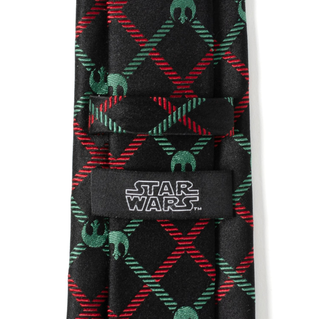 Star Wars Rebel Alliance Plaid Tie in Red Green and Black Silk - Image 5