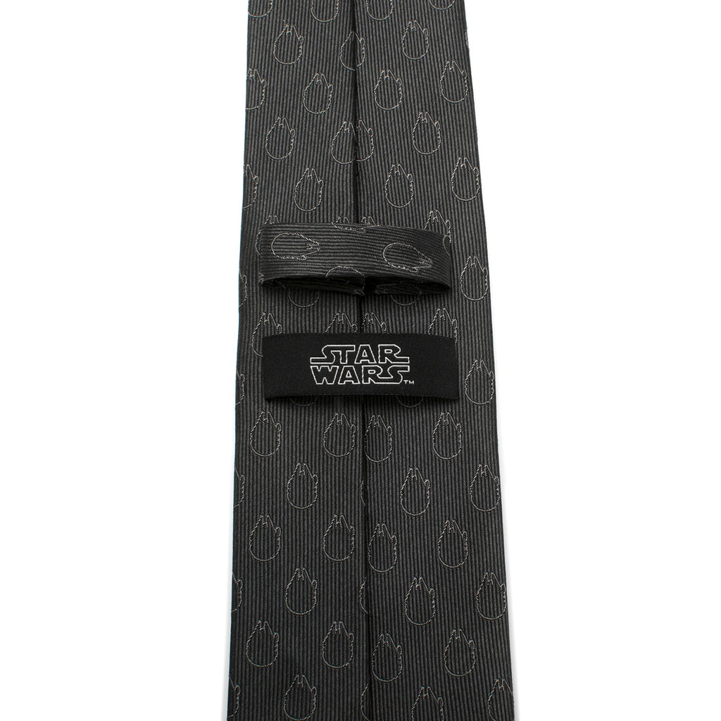 Star Wars Rebel Alliance Millennium Falcon Charcoal Gray Tie - Image 4