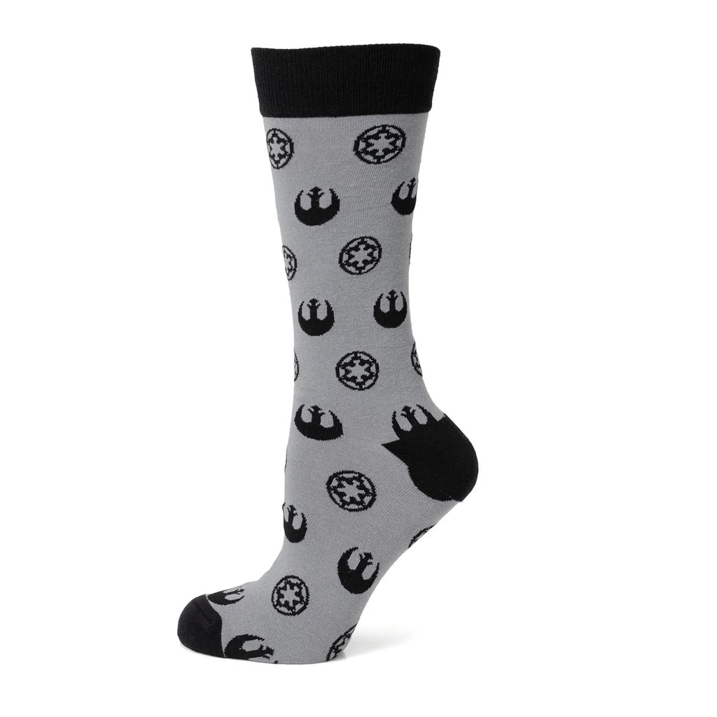 Star Wars Rebel and Imperial Crest Gray Sock and Pin Gift Set - Image 2