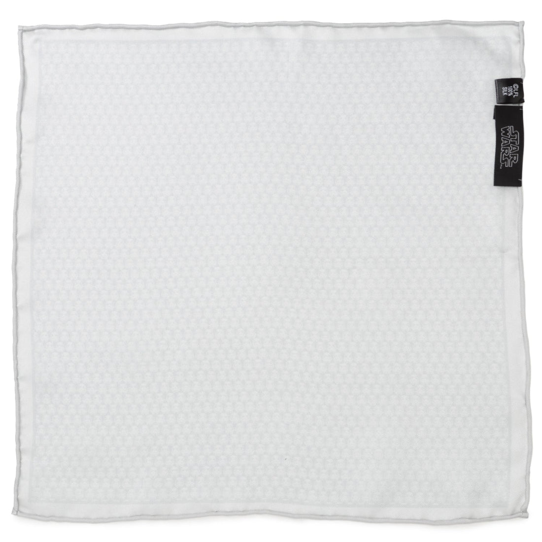 Star Wars Stormtrooper Helmet Print White Silk Pocket Square - Image 2