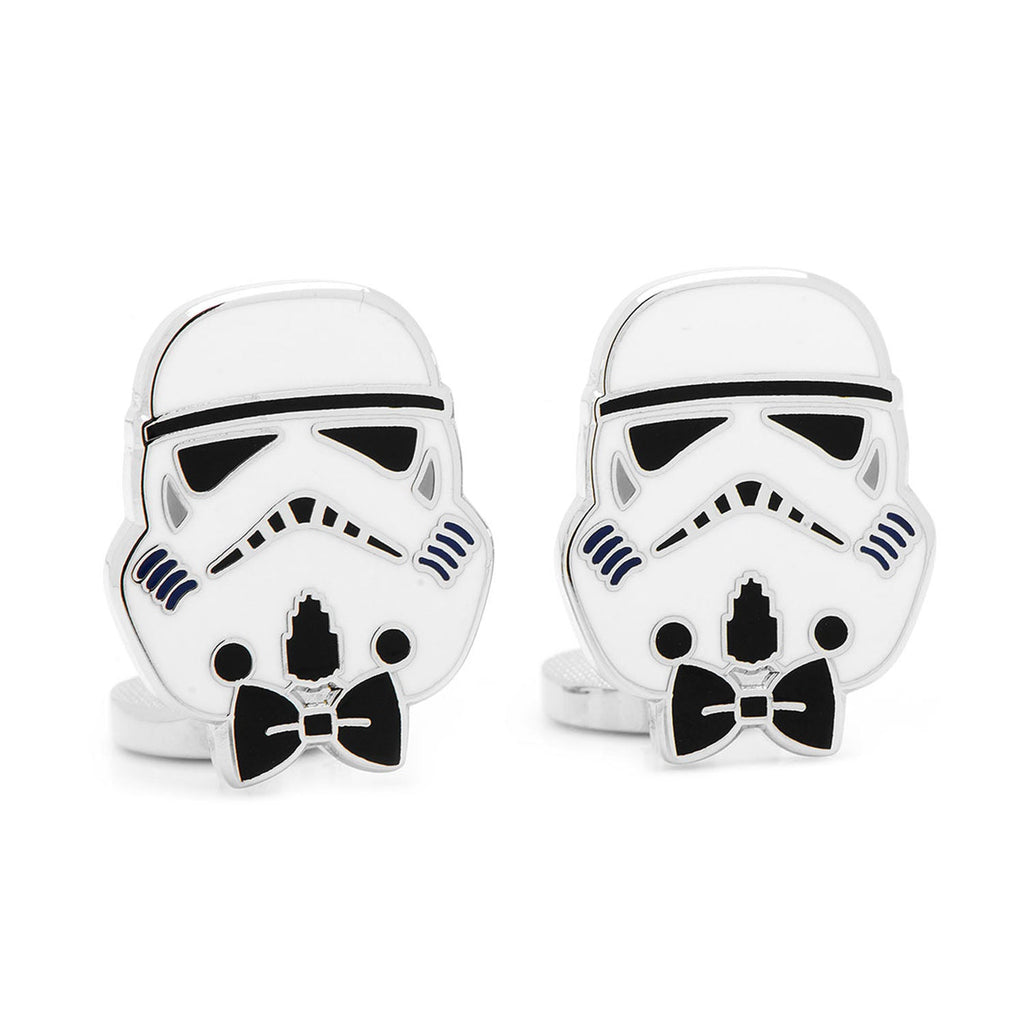 Star Wars Stormtrooper Cufflinks with Black Bow Tie