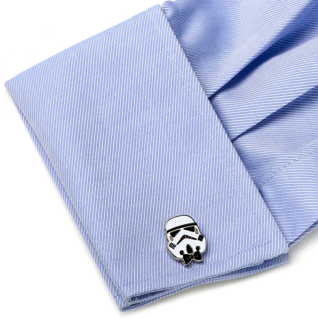Star Wars Stormtrooper Cufflinks with Black Bow Tie