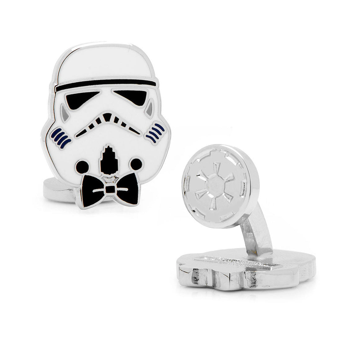 Star Wars Stormtrooper Cufflinks with Black Bow Tie
