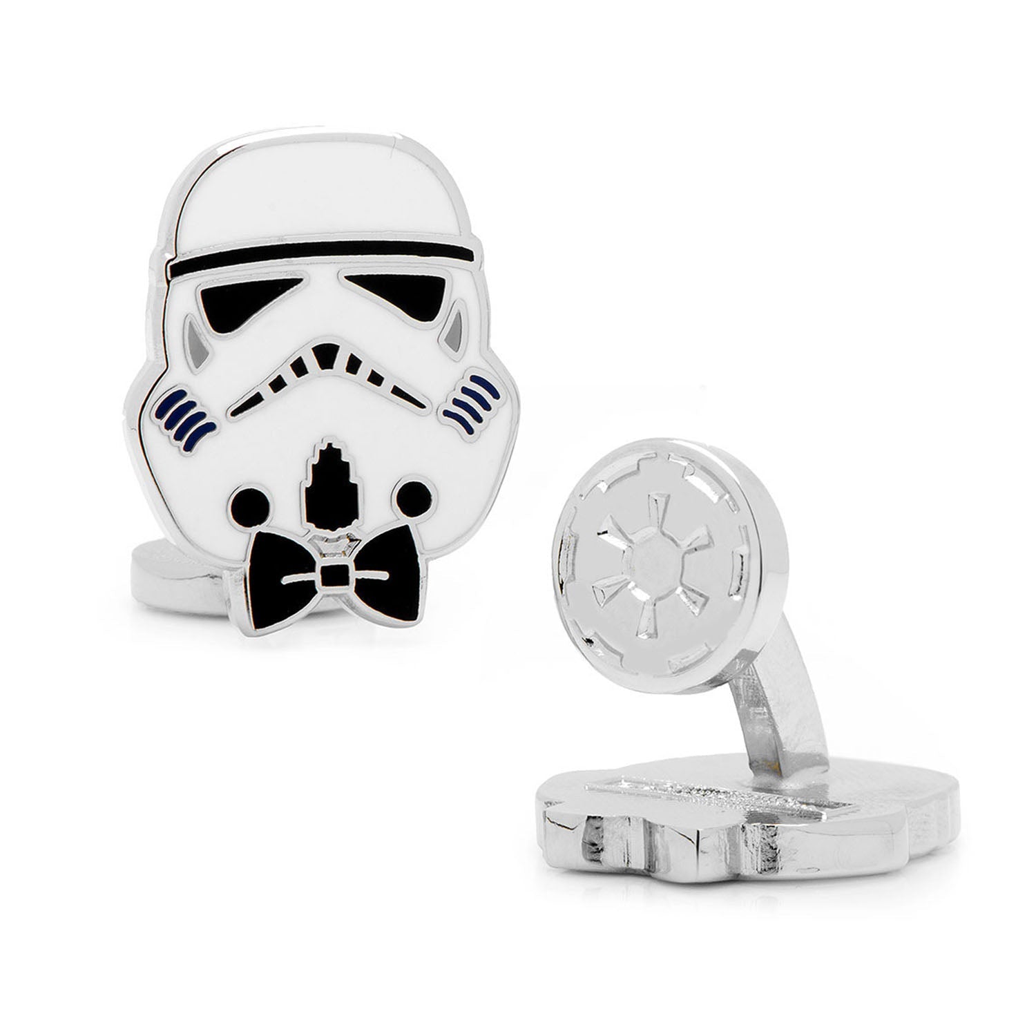 Star Wars Stormtrooper Cufflinks with Black Bow Tie