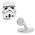 Star Wars Stormtrooper Helmet Cufflinks in Silver and White