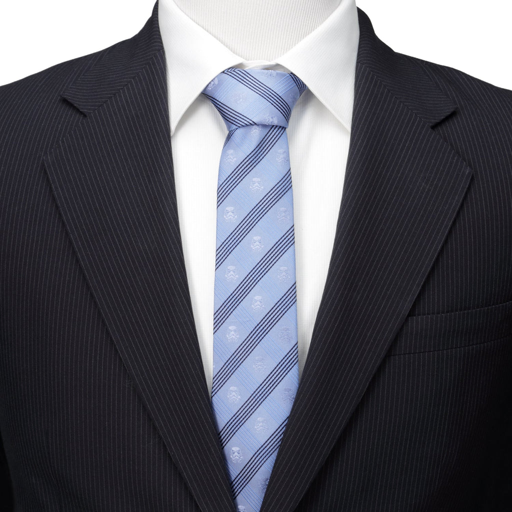 Star Wars Stormtrooper Blue Plaid Necktie for Men - Image 2
