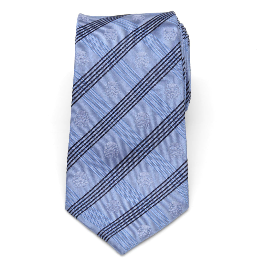 Star Wars Stormtrooper Blue Plaid Necktie for Men - Image 3