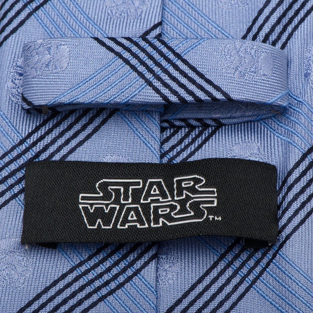 Star Wars Stormtrooper Blue Plaid Necktie for Men - Image 4