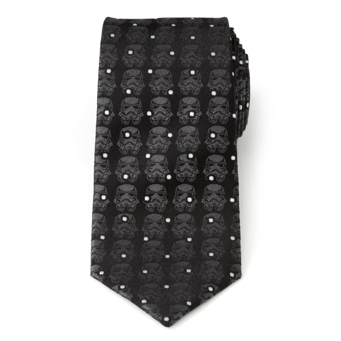 Star Wars Stormtrooper Dotted Silk Tie in Black and Silver