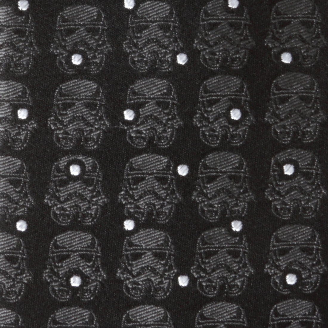Star Wars Stormtrooper Dotted Silk Tie in Black and Silver