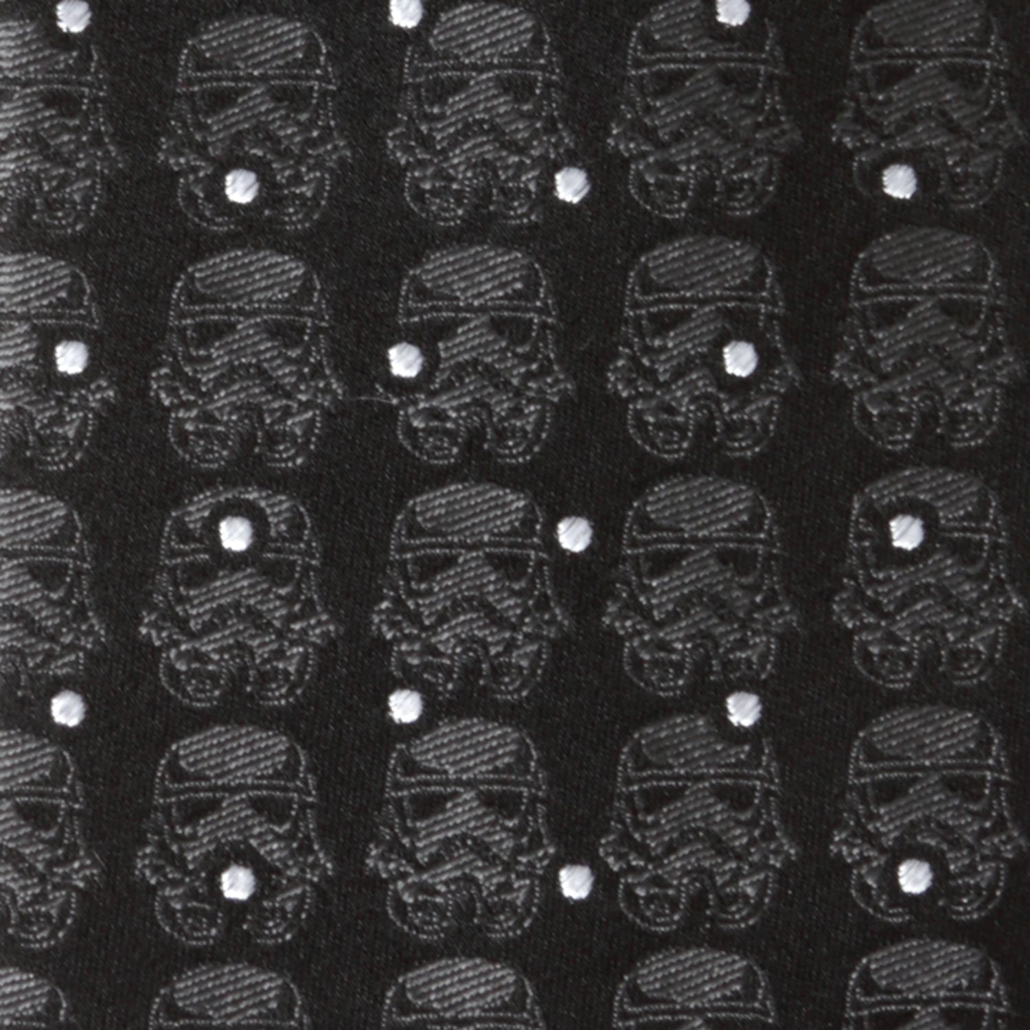 Star Wars Stormtrooper Dotted Silk Tie in Black and Silver