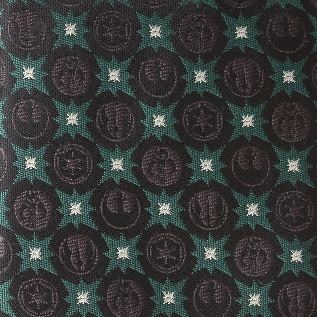 Star Wars Symbols Print Necktie in Black and Forest Green - Image 5