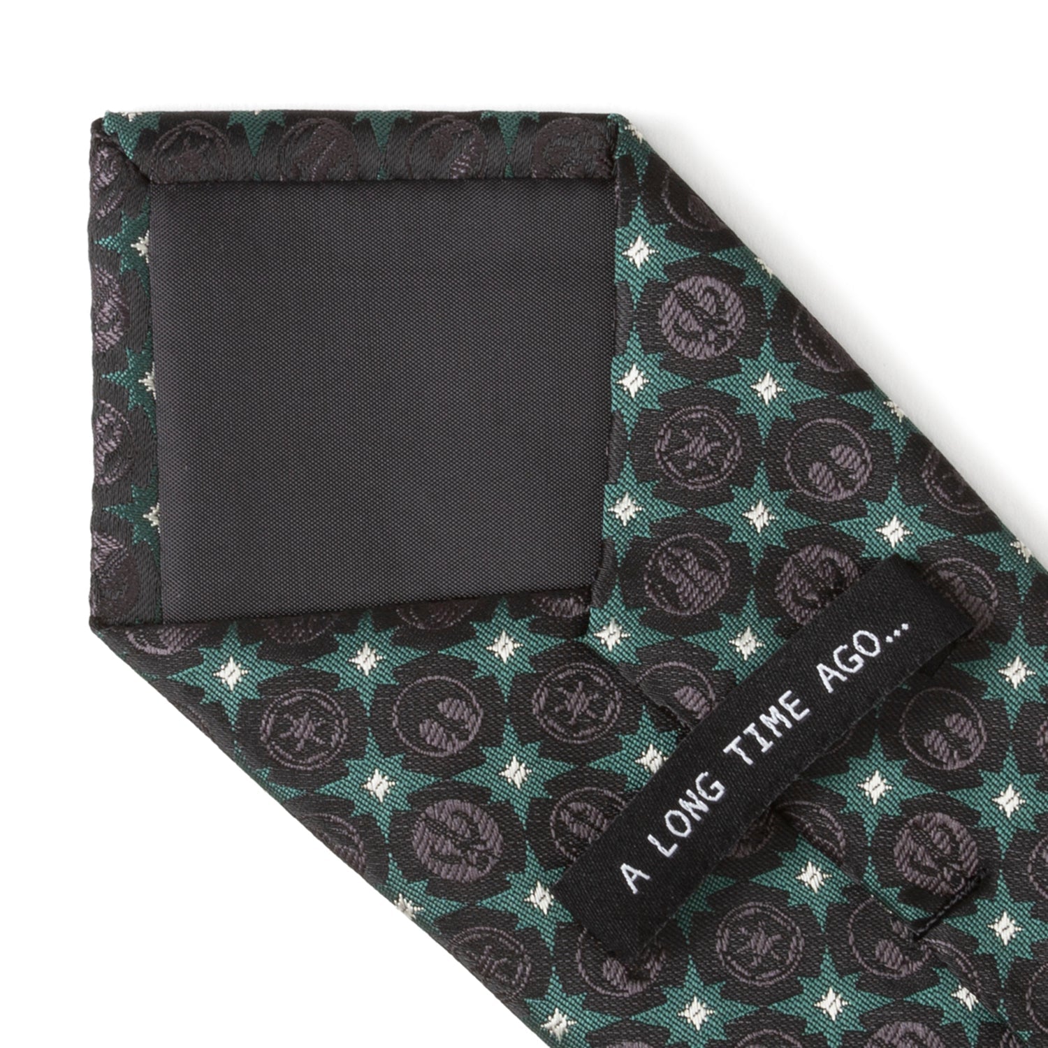 Star Wars Symbols Print Necktie in Black and Forest Green - Image 7