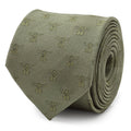 Star Wars Grogu Sage Green Silk Tie for Men