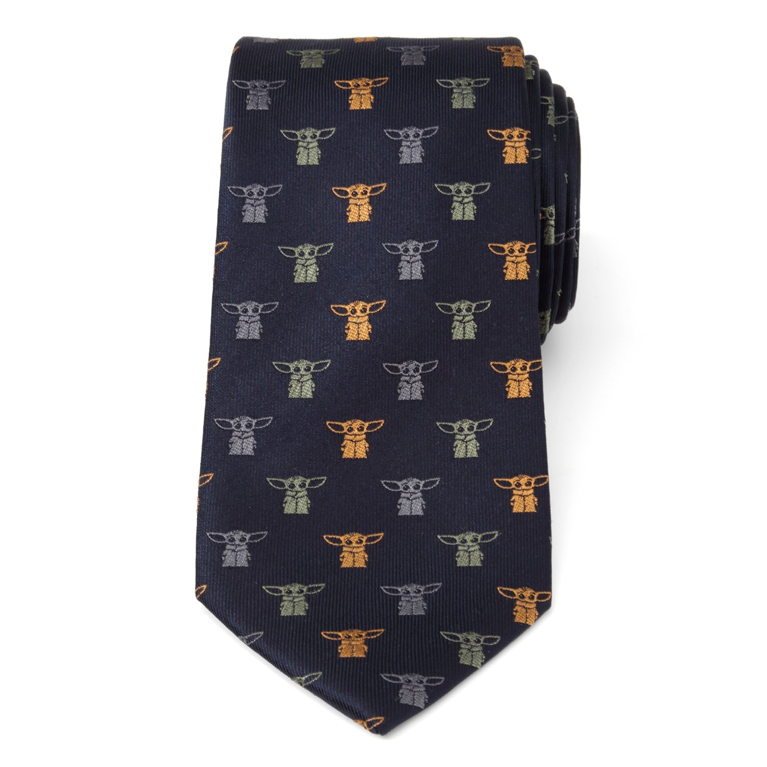 Star Wars The Child Navy Silk Tie with Grogu Pattern - Image 3