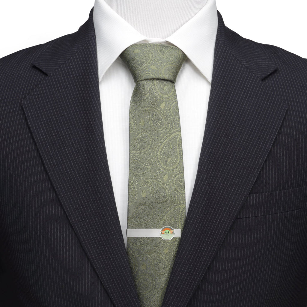 Star Wars The Mandalorian Grogu Bassinet Silver Tone Tie Bar - Image 2