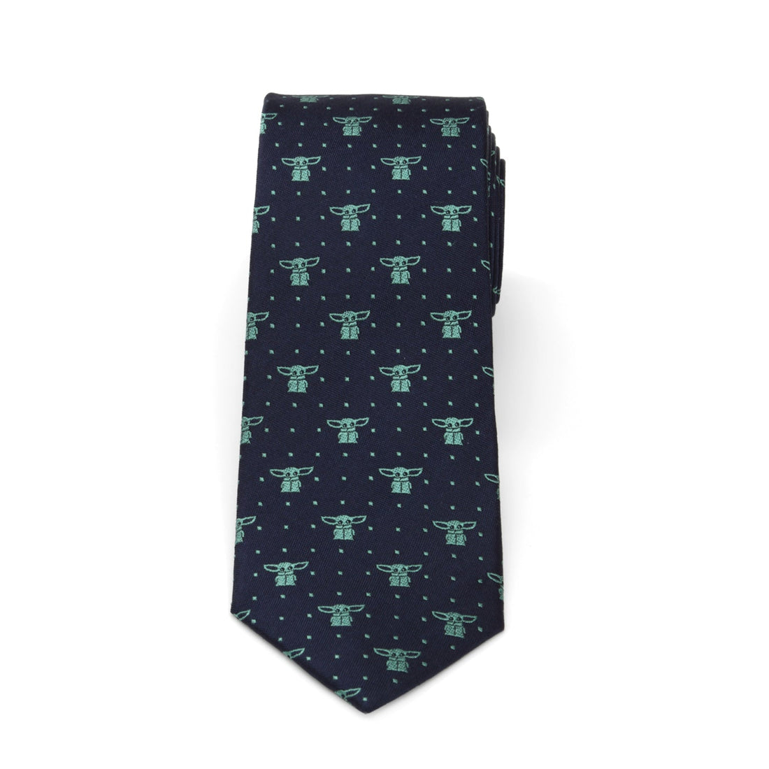 Star Wars Grogu Navy Green Silk Tie for Boys - Image 2