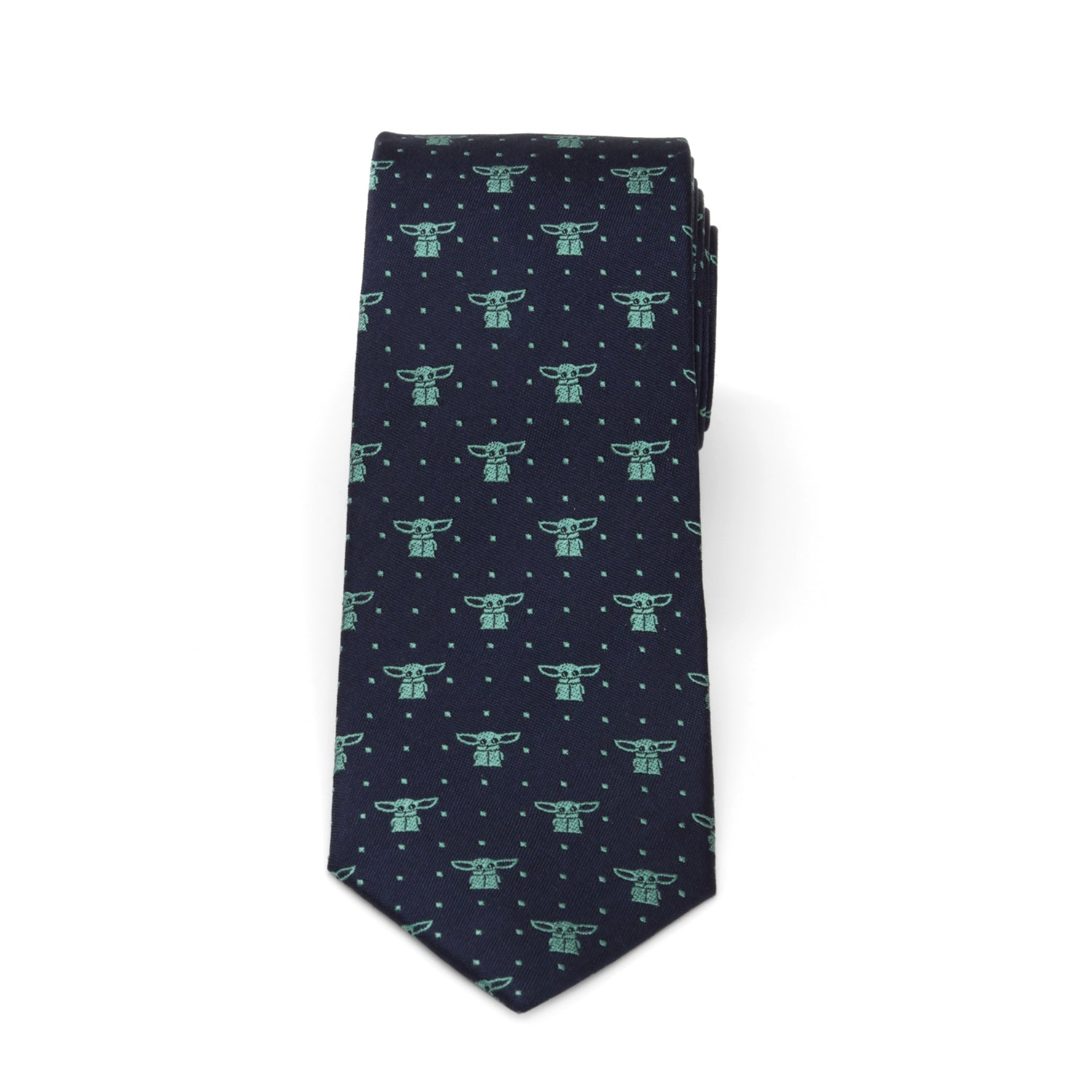 Star Wars Grogu Navy Green Silk Tie for Boys - Image 2