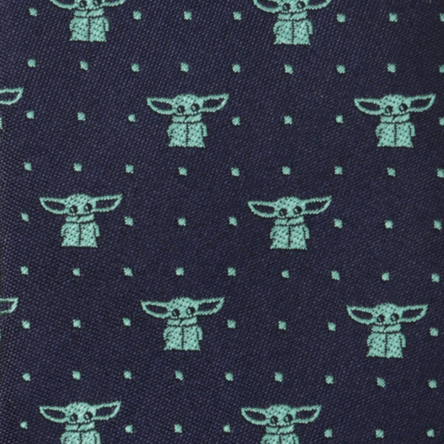 Star Wars Grogu Navy Green Silk Tie for Boys - Image 3