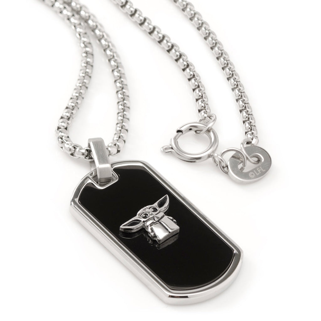 Star Wars The Child Grogu Black Base Dog Tag Necklace - Image 3